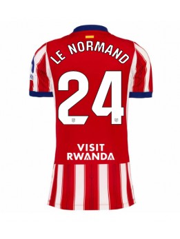 Ženski Nogometna dresi replika Atletico Madrid Robin Le Normand #24 Domači 2026-27 Kratek rokav Ženski Nogometna dresi replika Atletico Madrid Robin Le Normand #24 Domači 2026-27 Kratek rokav